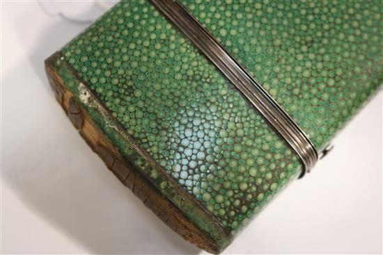 A George IV shagreen instrument case by William Elliot, London, circa 1825, 7in.